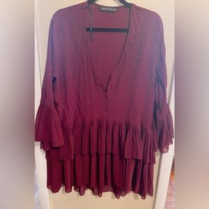 Zara XL burgundy blouse. Worn once